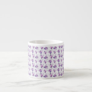 Purple Pink Floral Pretty Espresso Cup