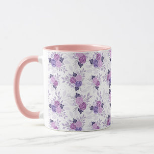 Purple Pink Floral Pretty Mug