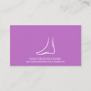 Purple Pink Foot Cares Podiatry Practioner Doctor Business Card