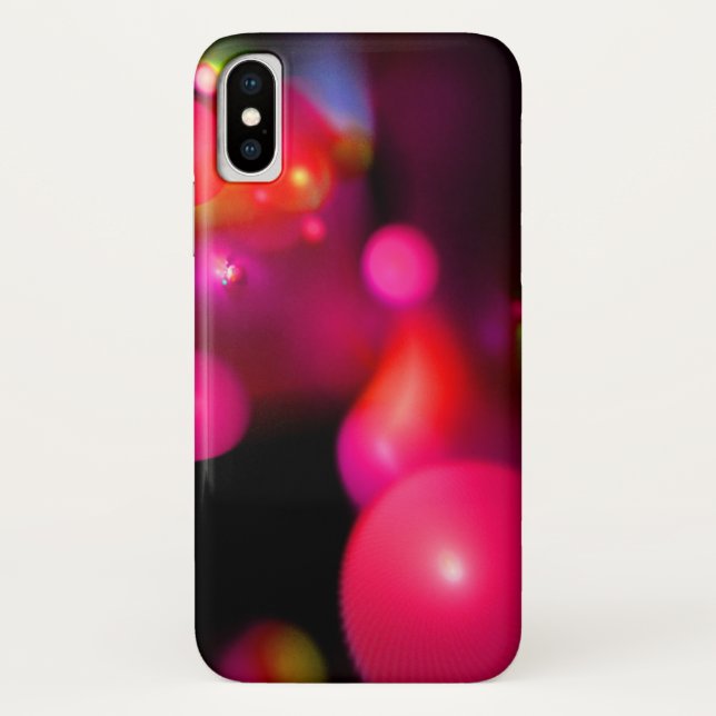 PURPLE PINK FUCHSIA ORANGE QUANTUM BUBBLES Case-Mate iPhone CASE (Back)
