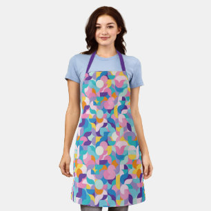 Purple & Pink Geometric Pattern Apron