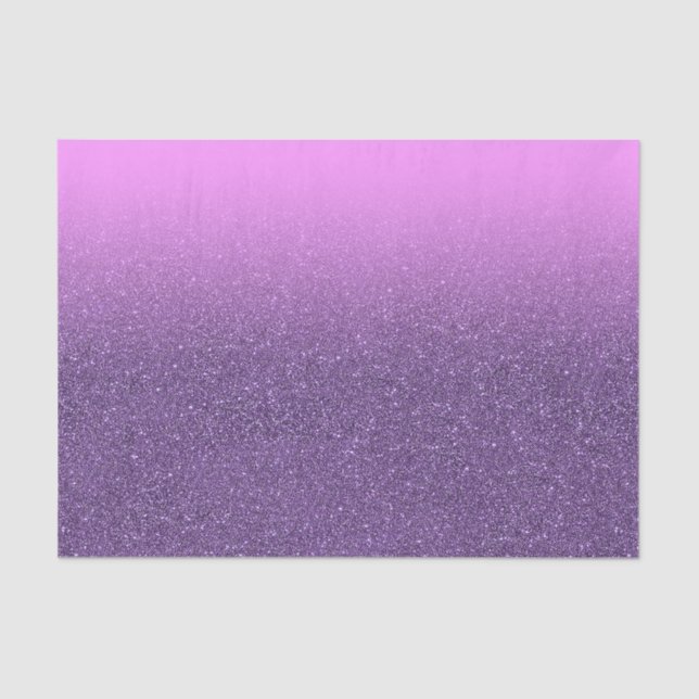 Purple pink glitter gradient girly  tissue paper (Front)