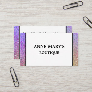 Purple Pink Glitter Hair Salon Spa Boutique Cool Business Card