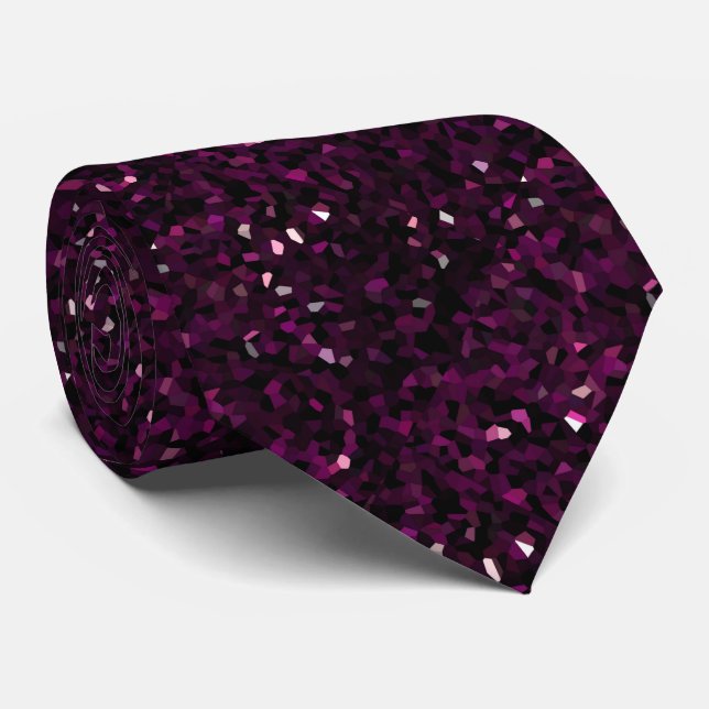 Purple Pink Glitter Ombre Sparkle Stylish Gift Tie (Rolled)