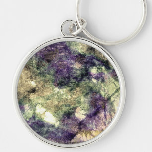 Purple pink green black colourful abstract grunge key ring