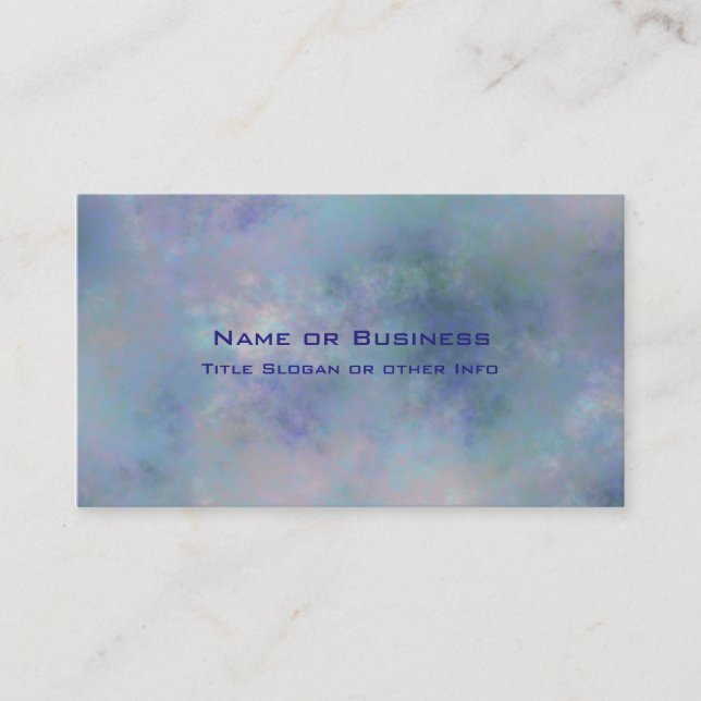 Purple Pink Green Mottled Watercolor Background Business Card (Front)
