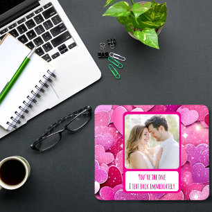 Purple Pink Hearts I Text Back Immediately  Mouse Mat