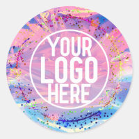 Purple Pink Holograph Glitter Confetti Logo
