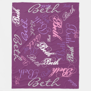 Purple, Pink, Lavender, Blanket Name Collage