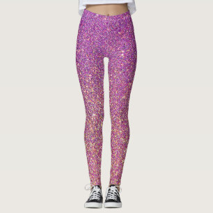 Purple pink Leggings Sparkle Look