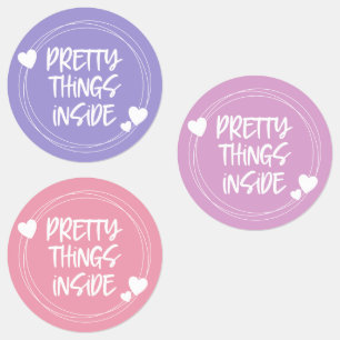 Purple Pink Lilac Hearts Pretty Things Inside