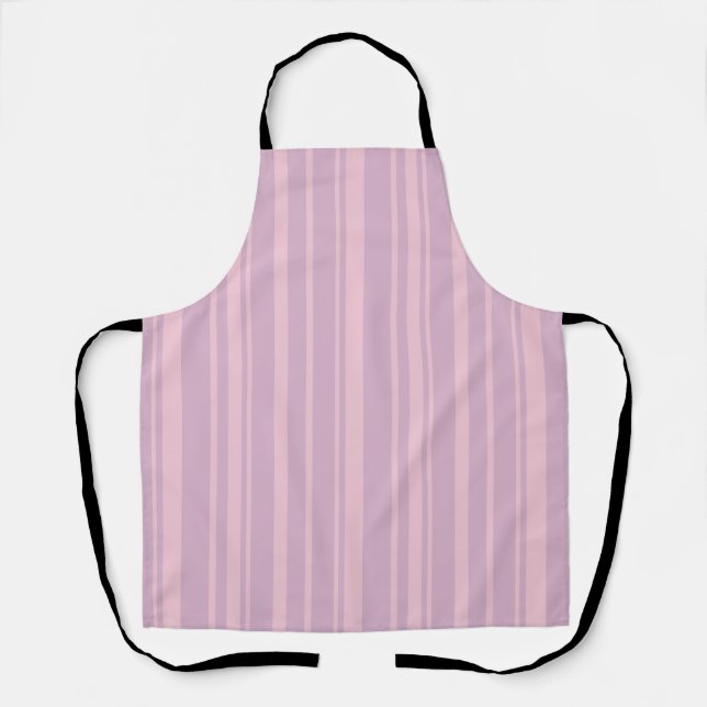 Purple & Pink Line Pattern Apron (Front)