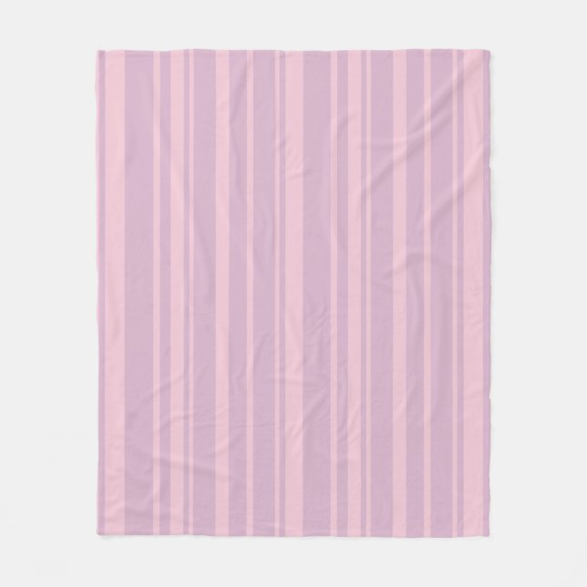 Purple & Pink Line Pattern Fleece Blanket (Front)