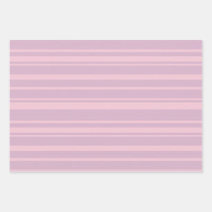 Purple & Pink Line Pattern Wrapping Paper Sheet