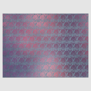Purple Pink Metallic Art Deco Fans Decoupage Tissue Paper