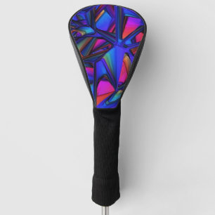 Purple & Pink Modern Abstract Golf Head Cover