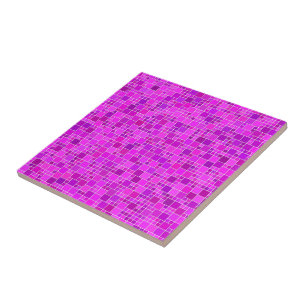 Purple Pink Mosaic - Beautiful Abstract - Chic Tile