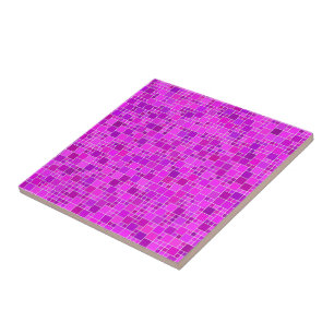 Purple Pink Mosaic Design Ceramic Tile