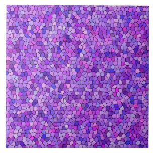 Purple Pink Mosaic Pattern Tile