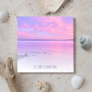 Purple Pink Ocean California Sunset Photo Custom Post-it Notes