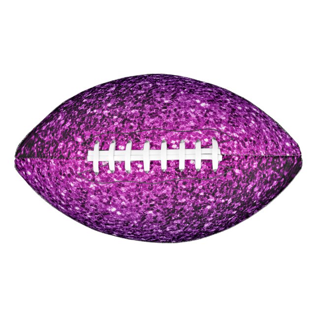 Purple pink ombre faux glitter sparkles bling american football (Front)