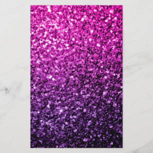 Purple Pink Ombre faux glitter sparkles Flyer
