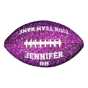 Purple pink ombre glitter sparkles Your name Team American Football