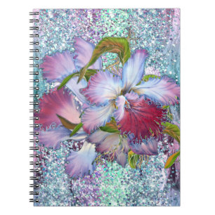 Purple Pink Orchid Floral Watercolor  Notebook