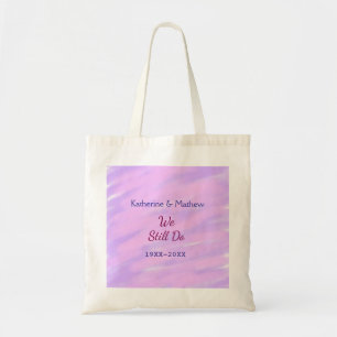 Purple pink pastel Vow renewal anniversary waterco Tote Bag
