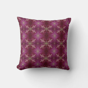 purple pink pattern centre of morning glory cushion