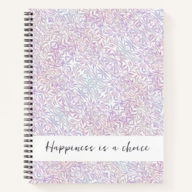 Purple Pink Positive Quotes Notebook (Front)