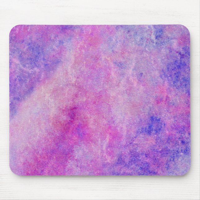Purple & Pink Rainbow Watercolor Paint Mouse Mat (Front)