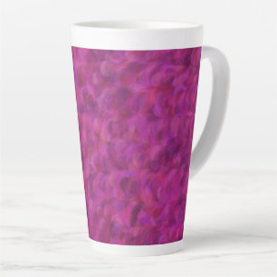 Purple Pink Red Abstract Seamless Pattern Latte Mug