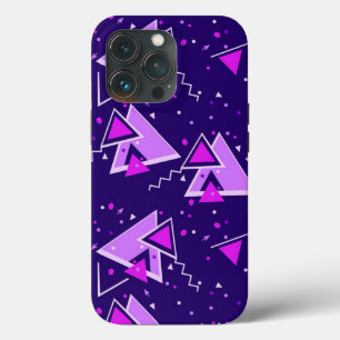 Purple & Pink Retro Triangles  iPhone 13 Pro Case