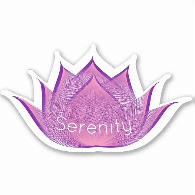 Purple Pink Serenity Lotus Flower Moiré Elegant (Front)