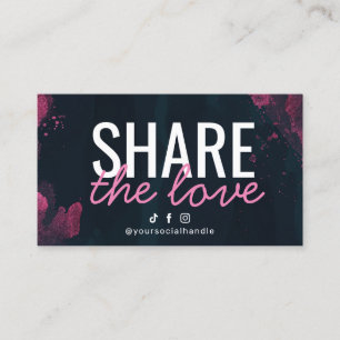 Purple Pink Share The Love Referral Card 