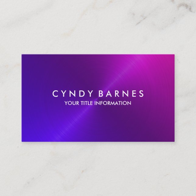 Purple Pink Sheen Business Card (Front)