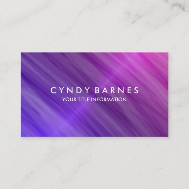 Purple Pink Sheen Business Card (Front)