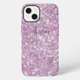 Purple Pink Sparkle Glitter Elegant Personalised iPhone 13 Case