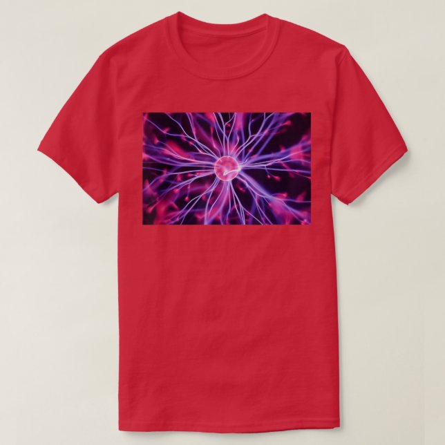 Purple pink static electricity ball kid science fa T-Shirt (Design Front)
