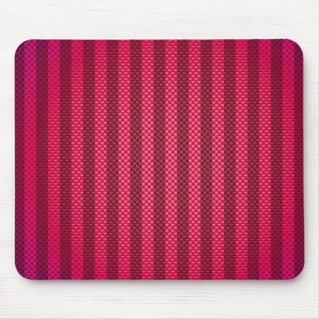 Purple pink striped carbon fibre patterned mouse mat (Front)