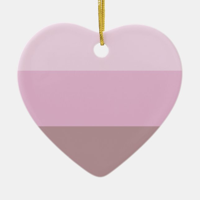 Purple Pink Striped Ombre Ceramic Tree Decoration (Front)