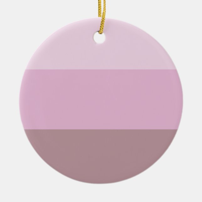 Purple Pink Striped Ombre Ceramic Tree Decoration (Front)