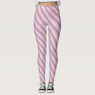 Purple Pink Striped Ombre Leggings