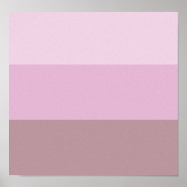 Purple Pink Striped Ombre Poster (Front)