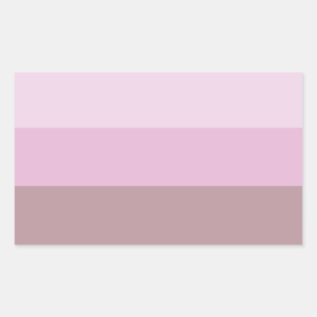 Purple Pink Striped Ombre Rectangular Sticker (Front)