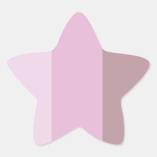 Purple Pink Striped Ombre Star Sticker