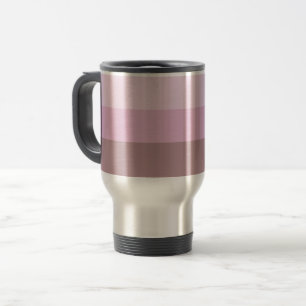 Purple Pink Striped Ombre Travel Mug