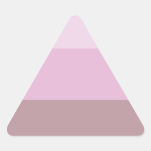 Purple Pink Striped Ombre Triangle Sticker (Front)