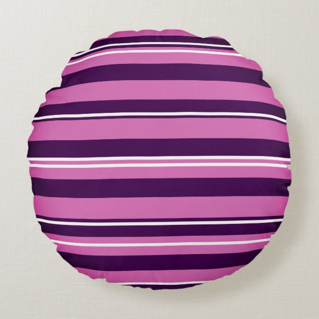 Purple & pink Stripes  cushion (Front)